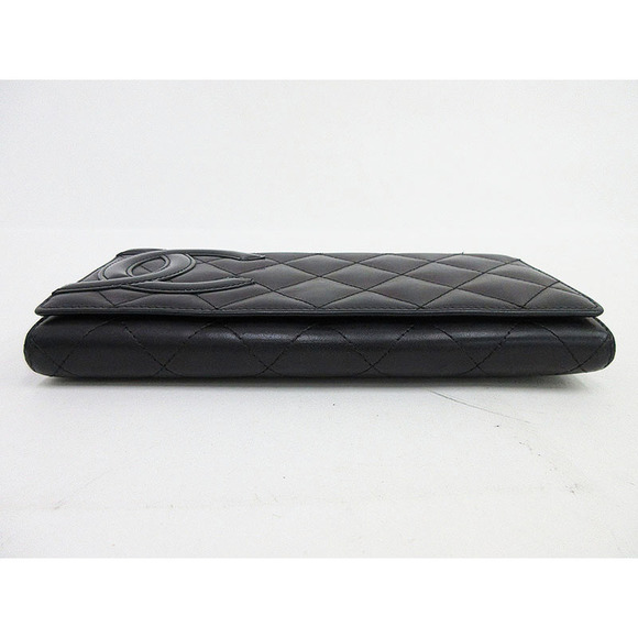 CHANEL Cambon Line Long Wallet Black Leather - Picture 4 of 10
